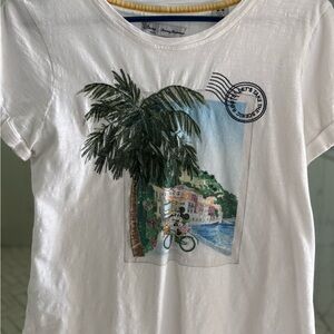 Tommy Bahama White Graphic Short Sleeve Tee